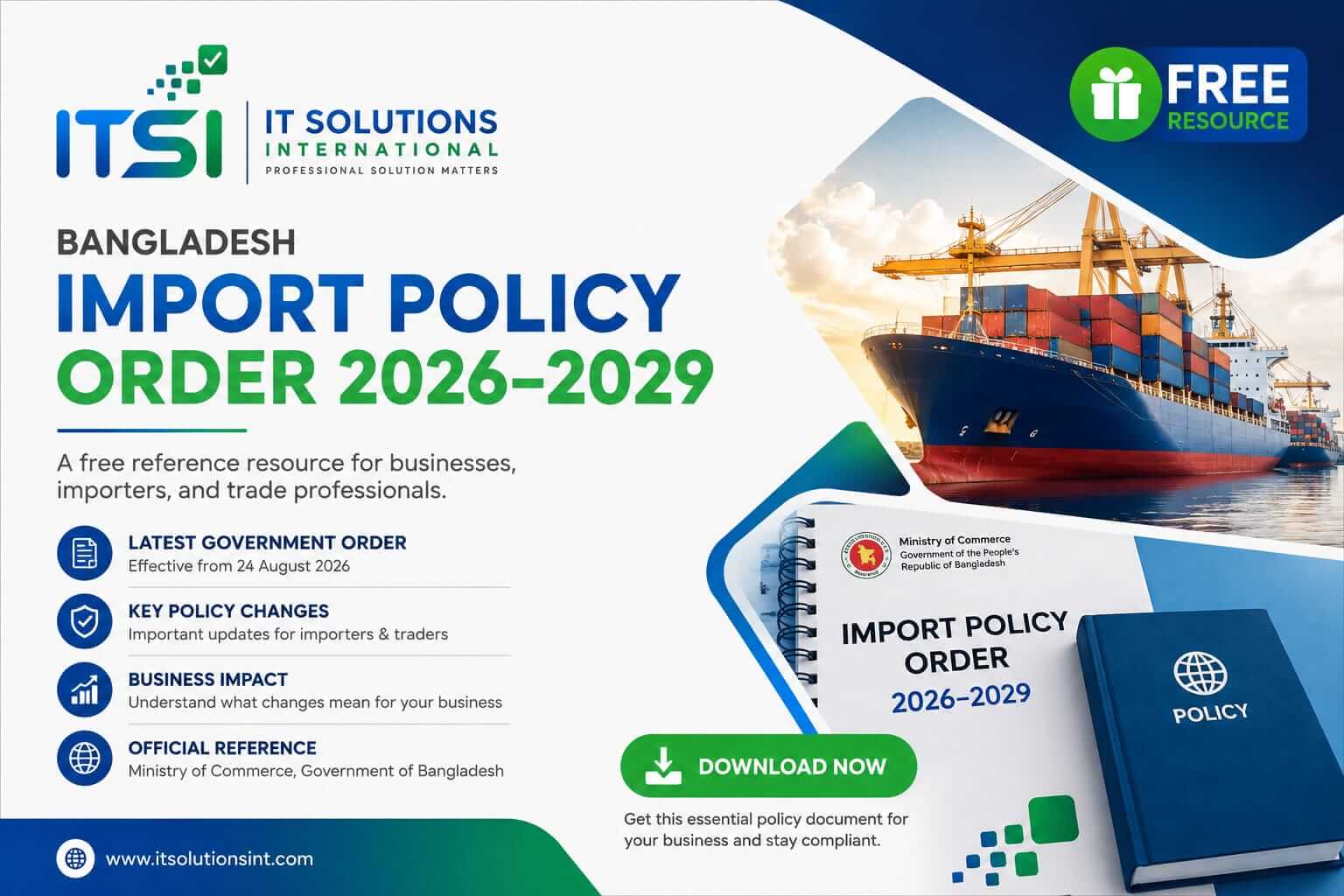 Bangladesh Import Policy Order 2026–2029