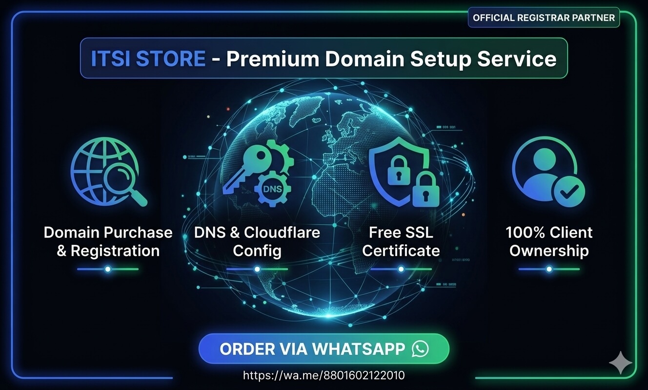 Premium Domain Registration & Complete Cloudflare Setup Servic