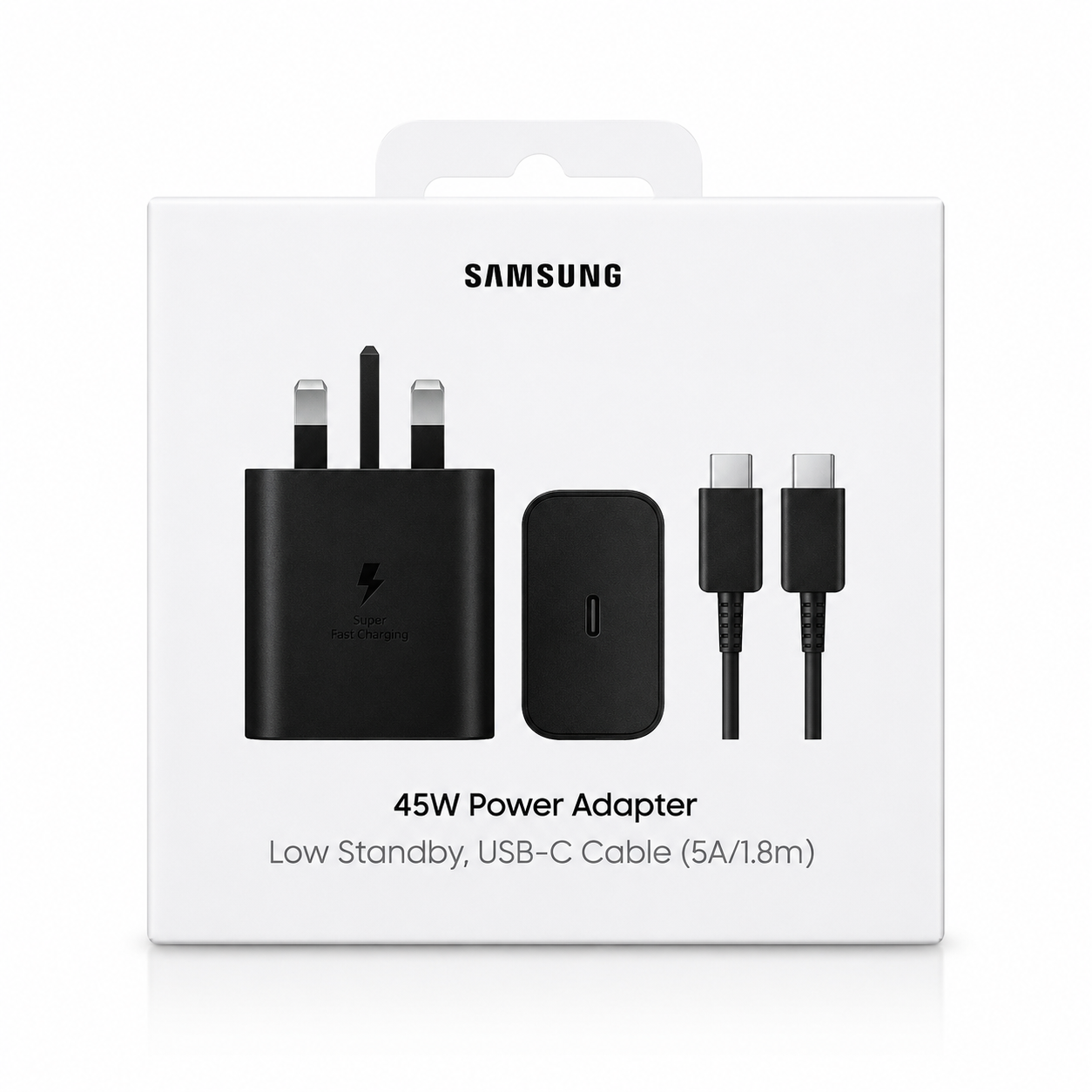 Samsung 45W Super Fast Charging Power Adapter with USB-C Cable (5A | 1.8 Meter)