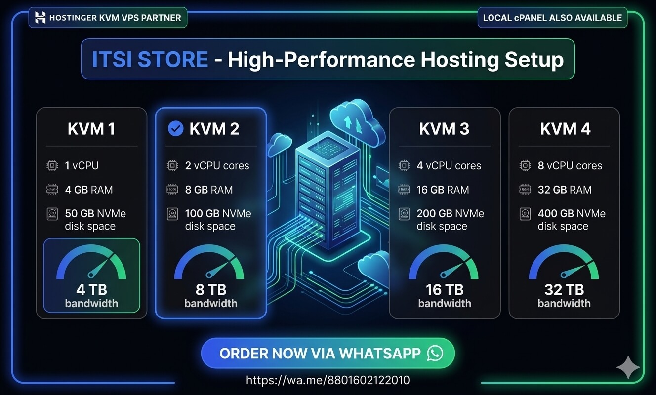 Premium Web Hosting & VPS Setup Service - High Performance & Secured Server